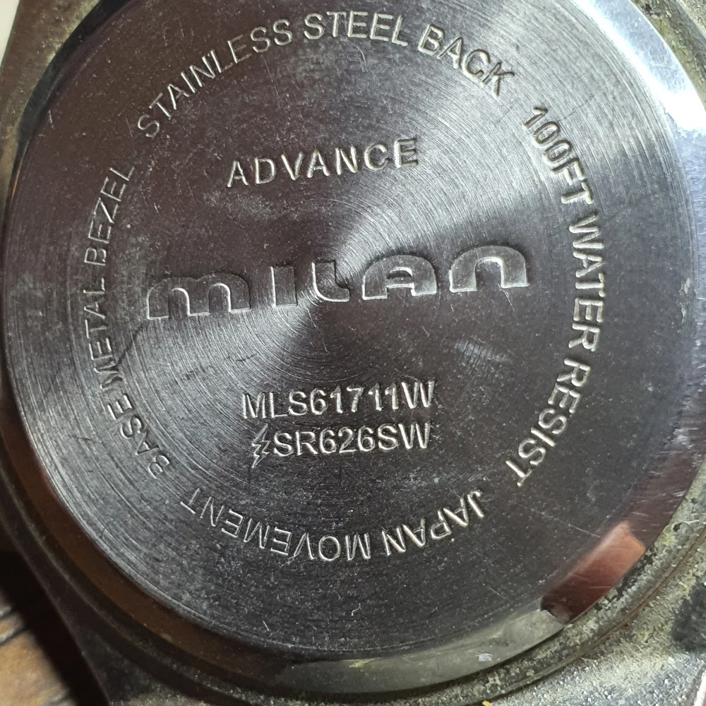 10/$20 Advance Milan Silver/Blue Stainless Steel Men's Watch w/Date